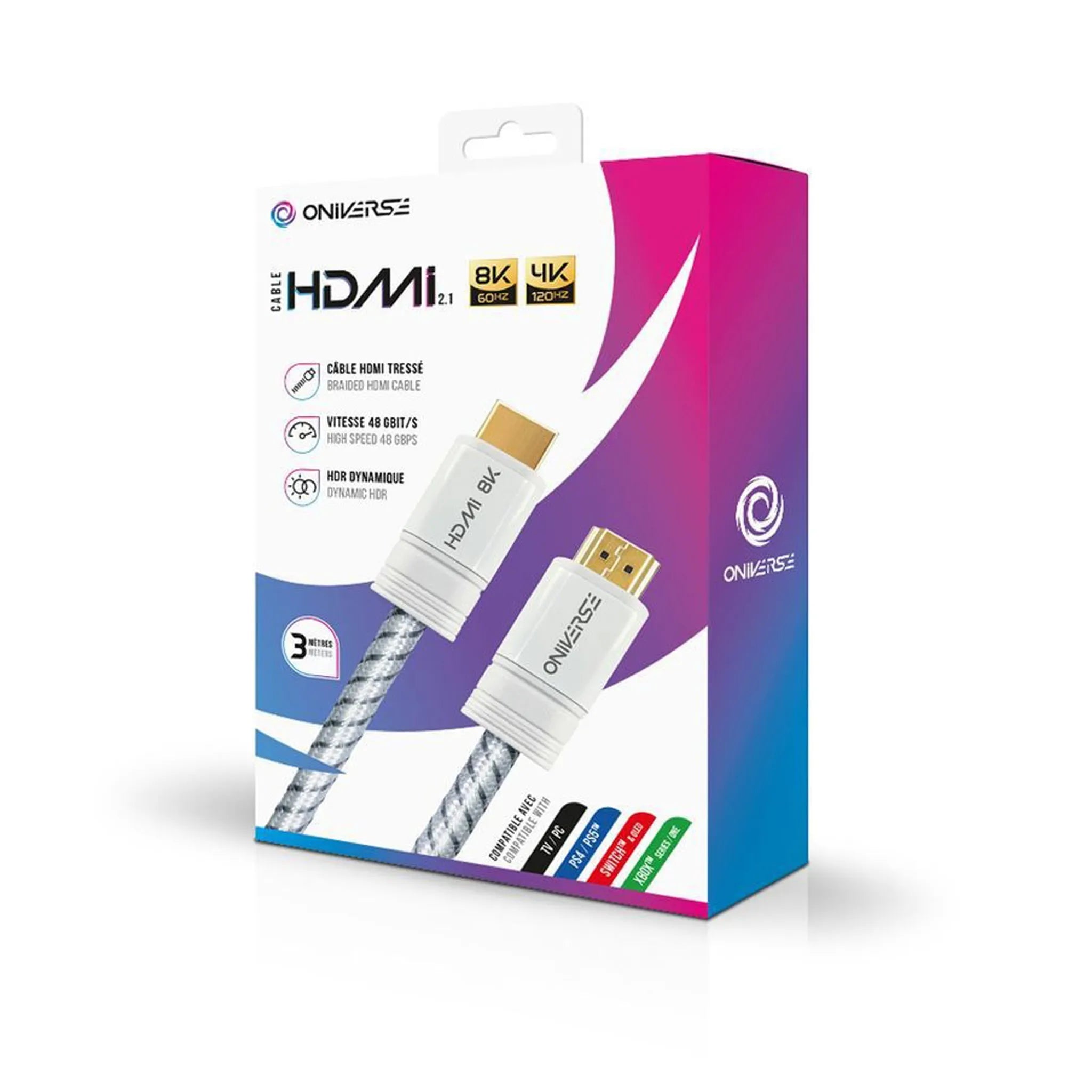 Cable Hdmi 8k - 3metres - Oniverse