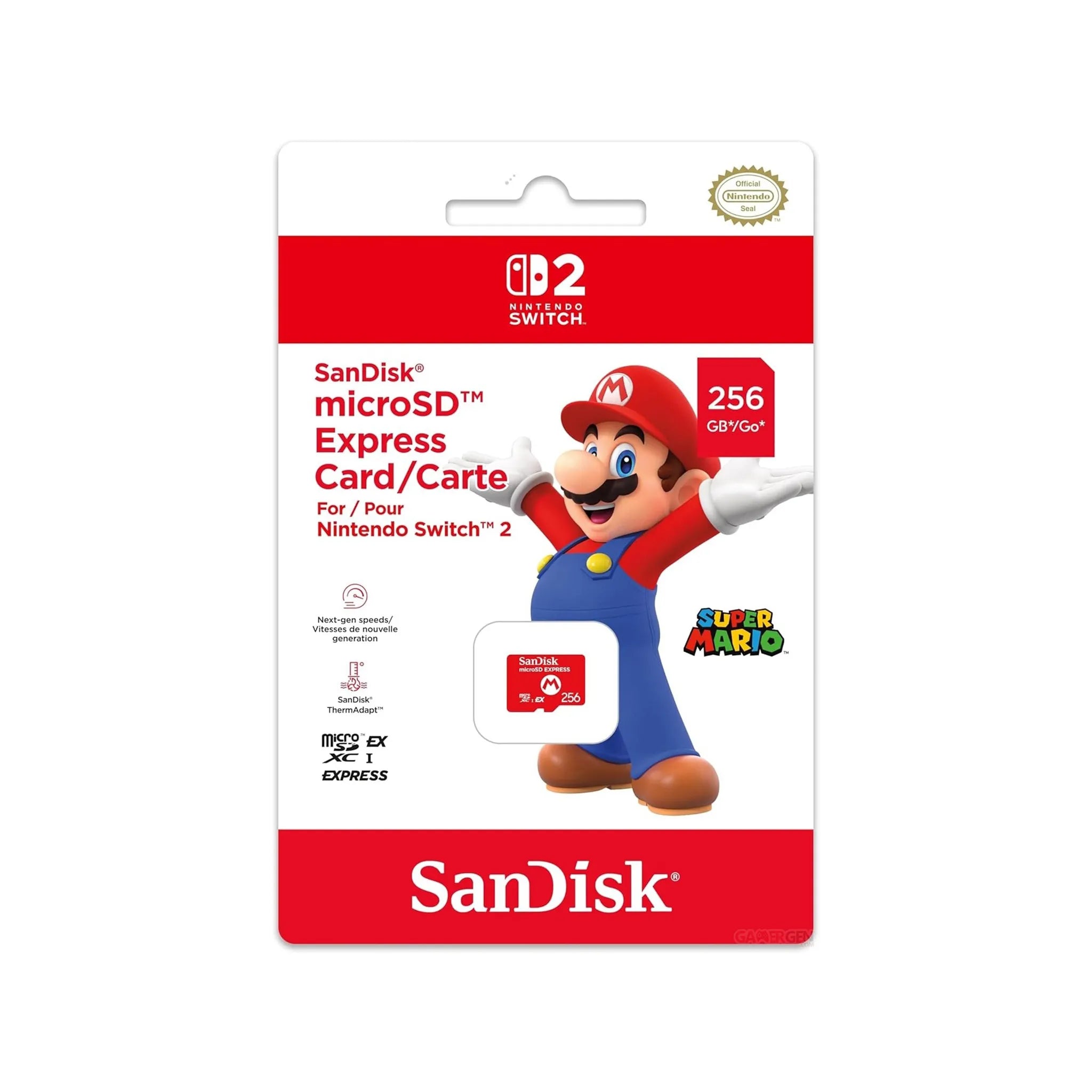 Cartes microSD Express switch 2