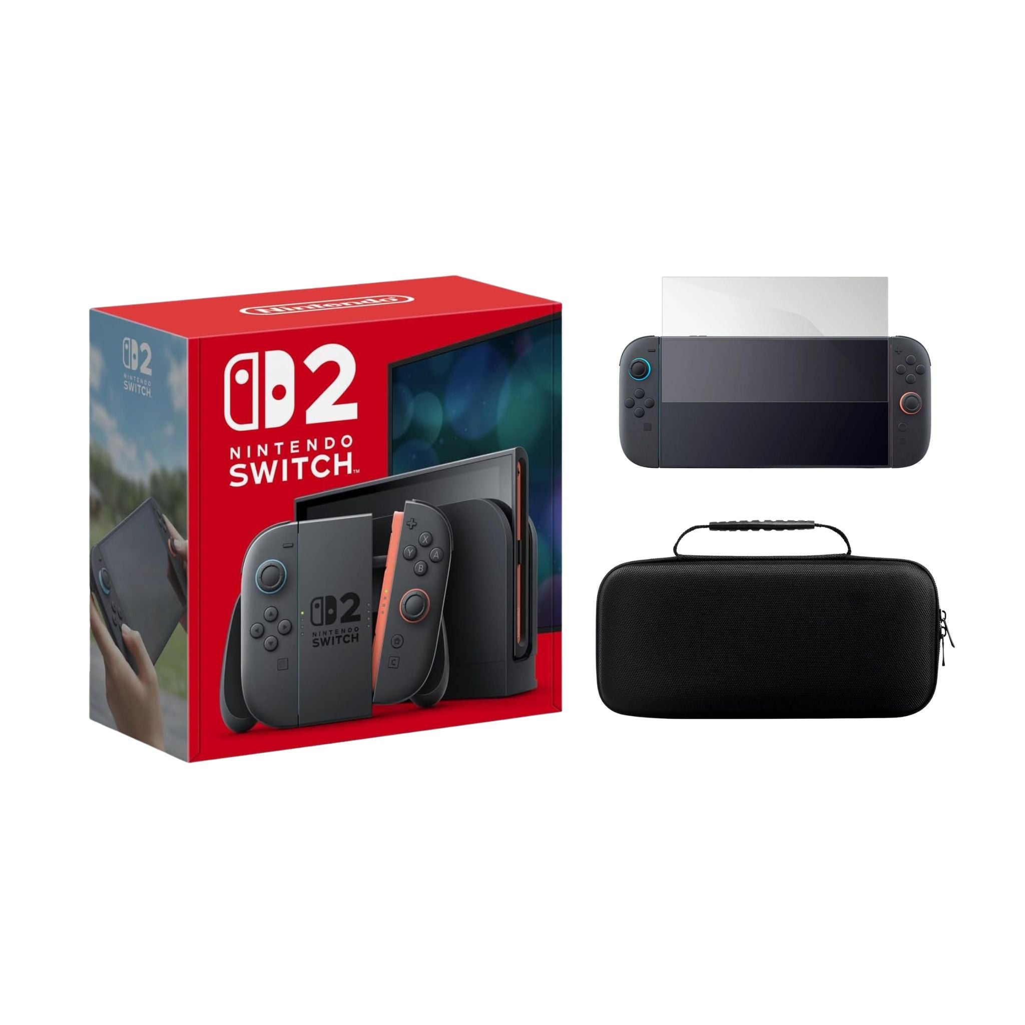 Pack Nintendo Switch 2 + pochette + incassable
