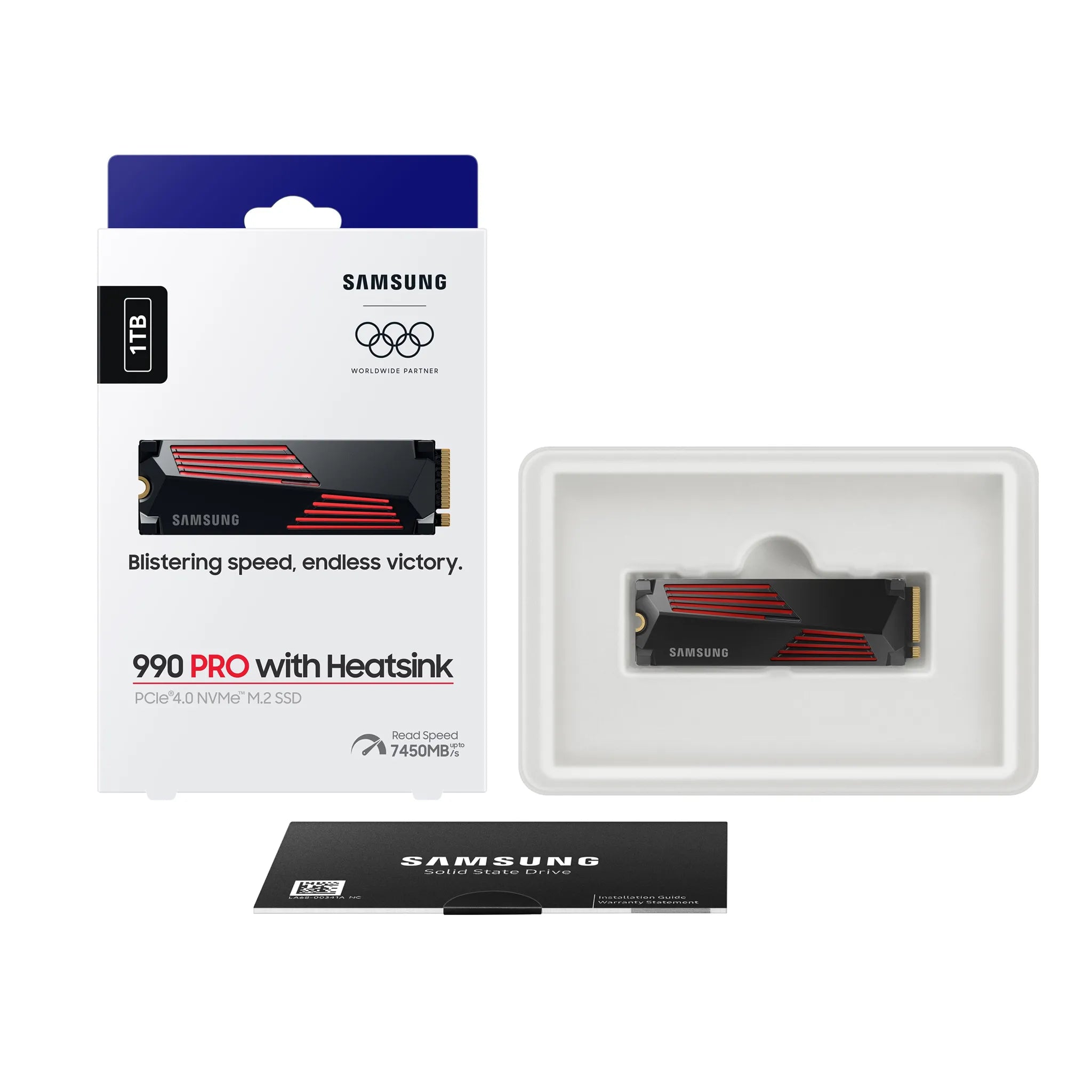SSD Samsung 990 Pro 1 To Compatible PS5 avec dissipateur de chaleur
