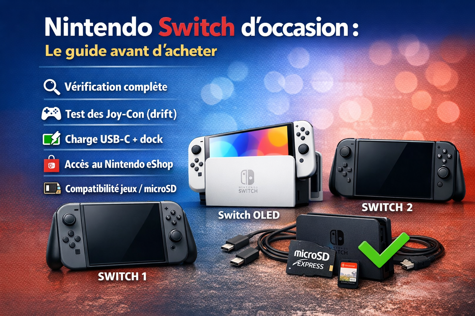 Nintendo Switch d’occasion : checklist complète avant d’acheter