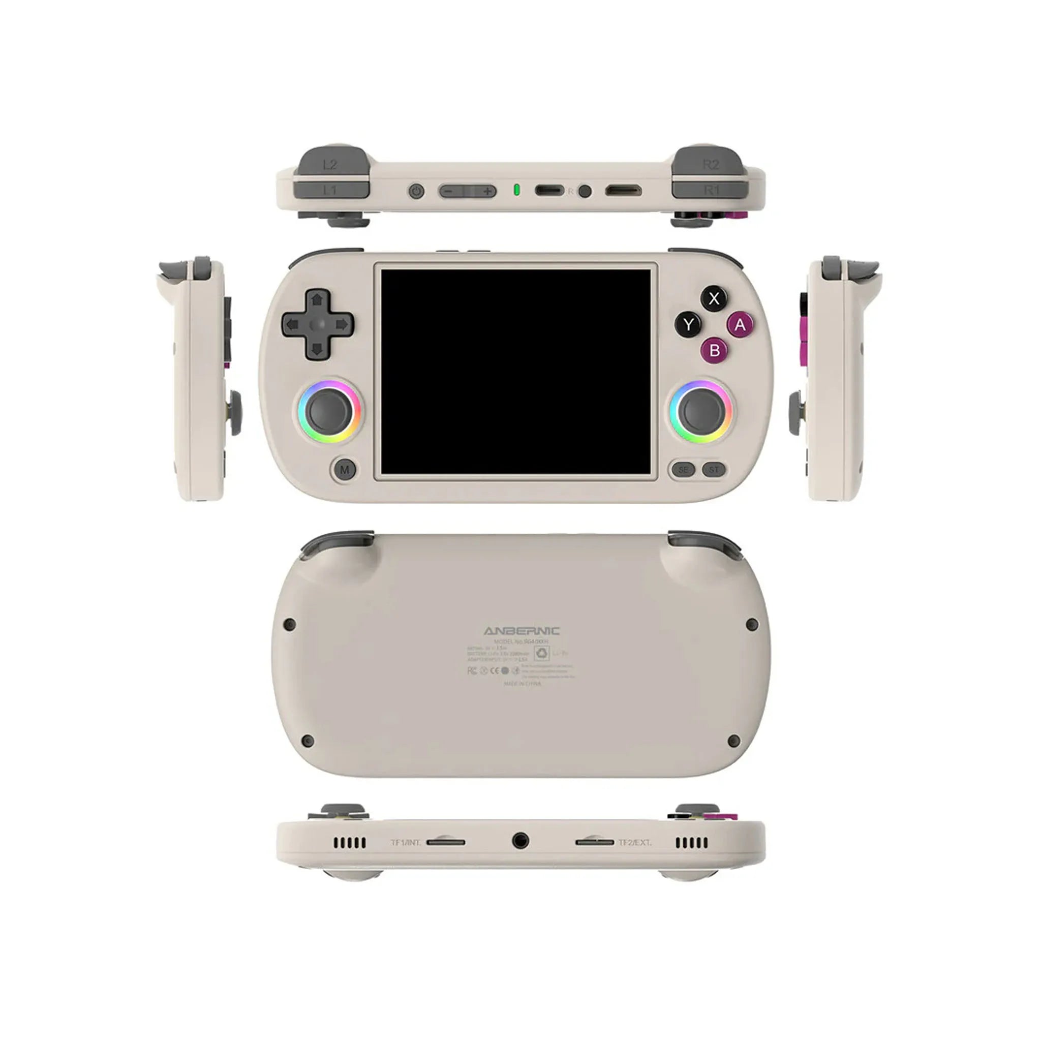 ANBERNIC RG40XX H + carte mémoire 128go Blanche