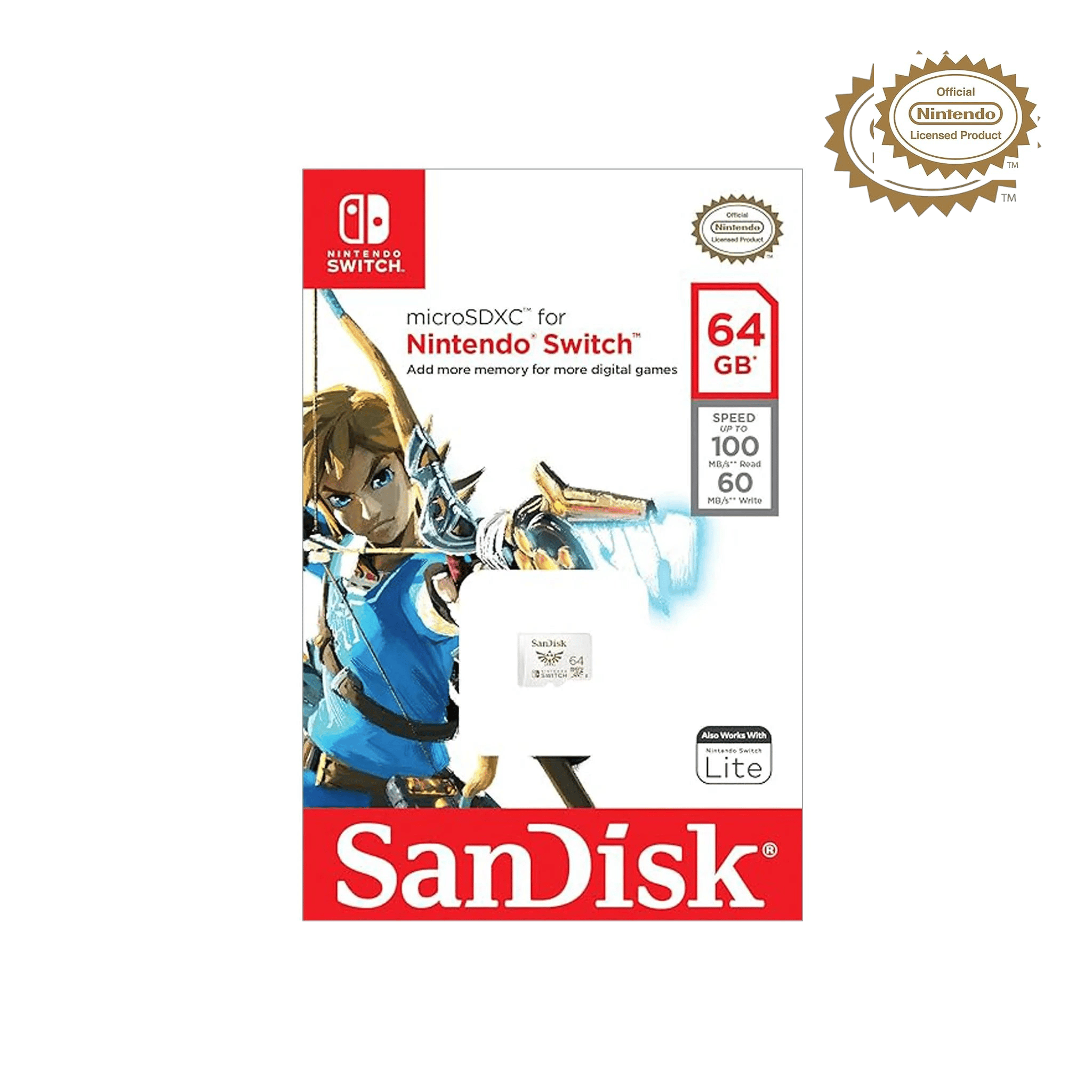Carte mémoire Nintendo Switch Édition Zelda 64 Go