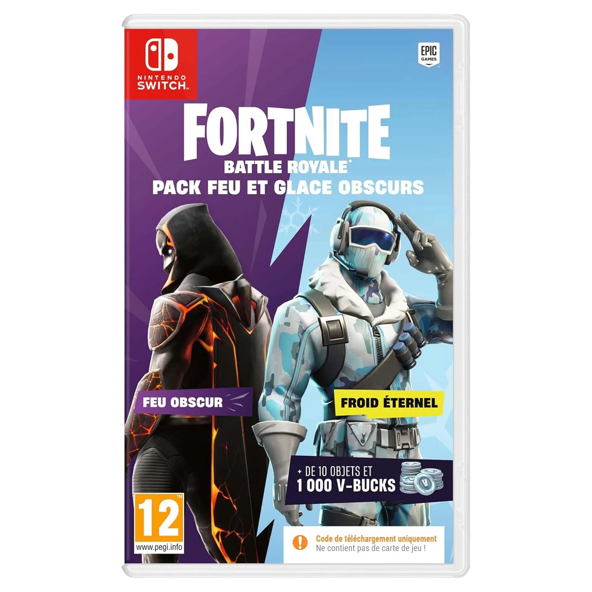 Fortnite – Pack Feu Et Glace Obscurs (Code de téléchargement ) - Switch