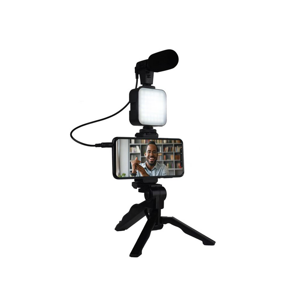 Kit Vlogging Bigben Connected Live Tripod Noir + Led light XS