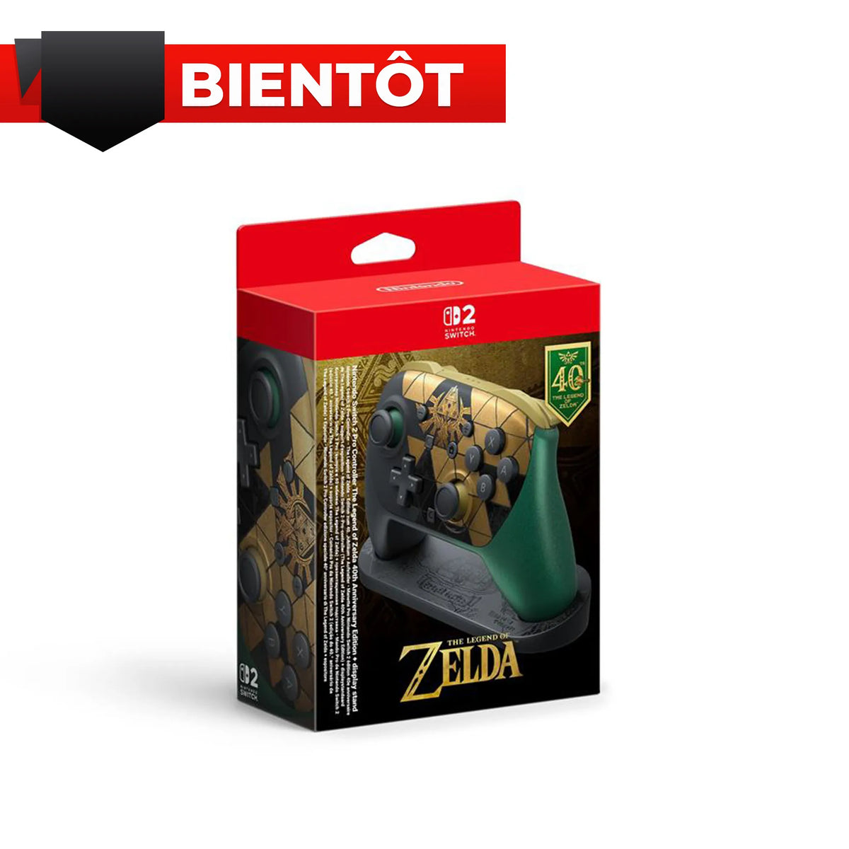 Manette Nintendo Pro Nintendo Switch 2 Edition 40ème anniversaire The Legend of Zelda