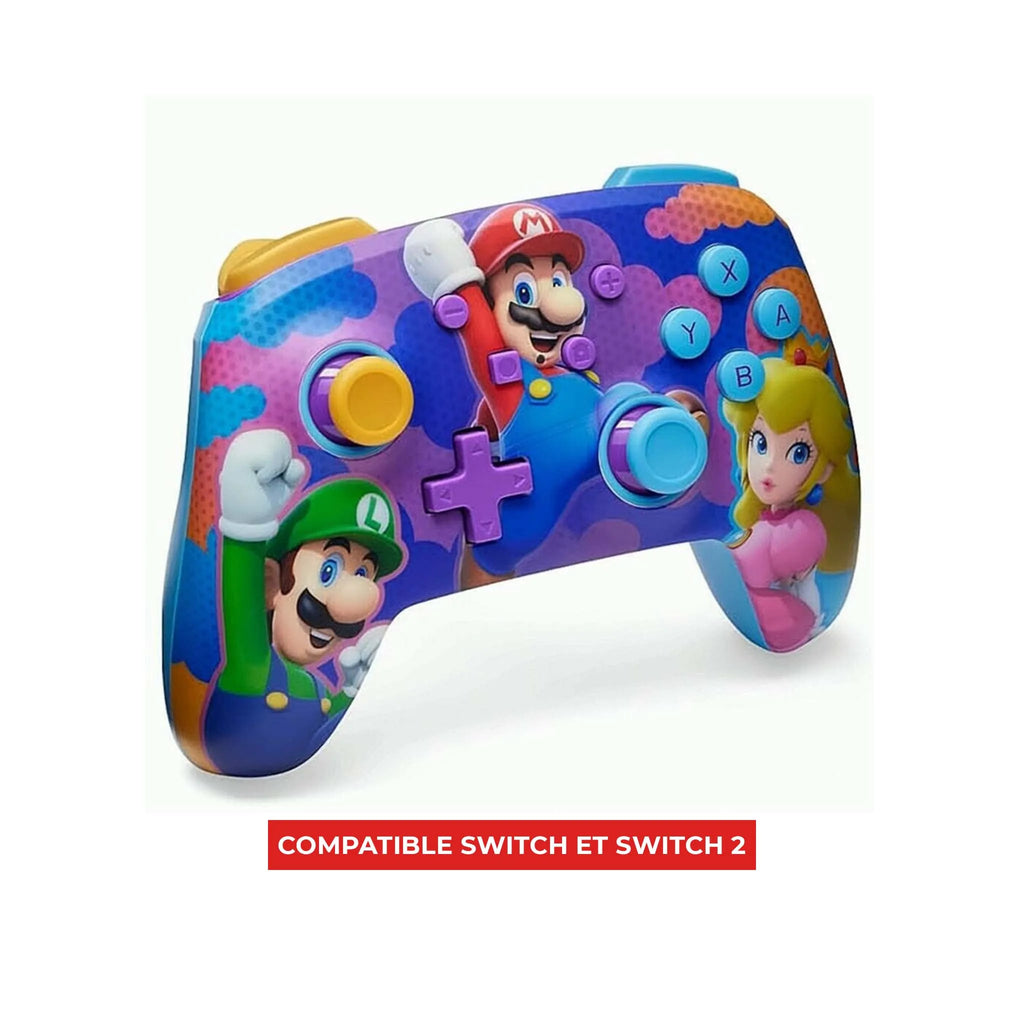 Manette Sans fil Super Mario - Color Splash Heroes compatible switch et switch 2