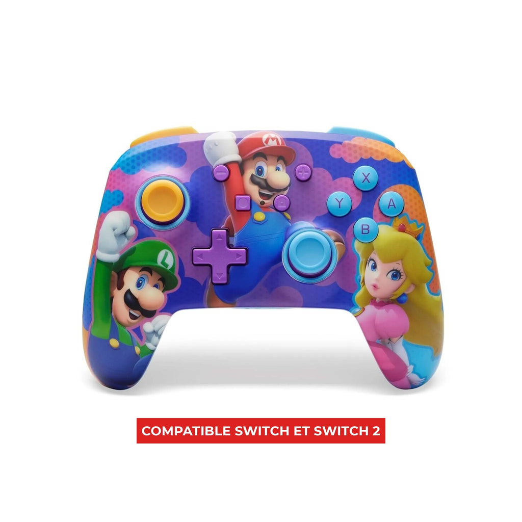 Manette Sans fil Super Mario - Color Splash Heroes compatible switch et switch 2