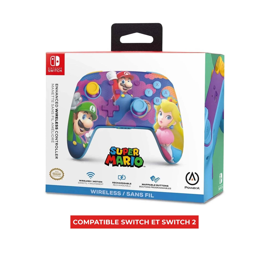 Manette sans fil PowerA Peely compatible switch et switch 2