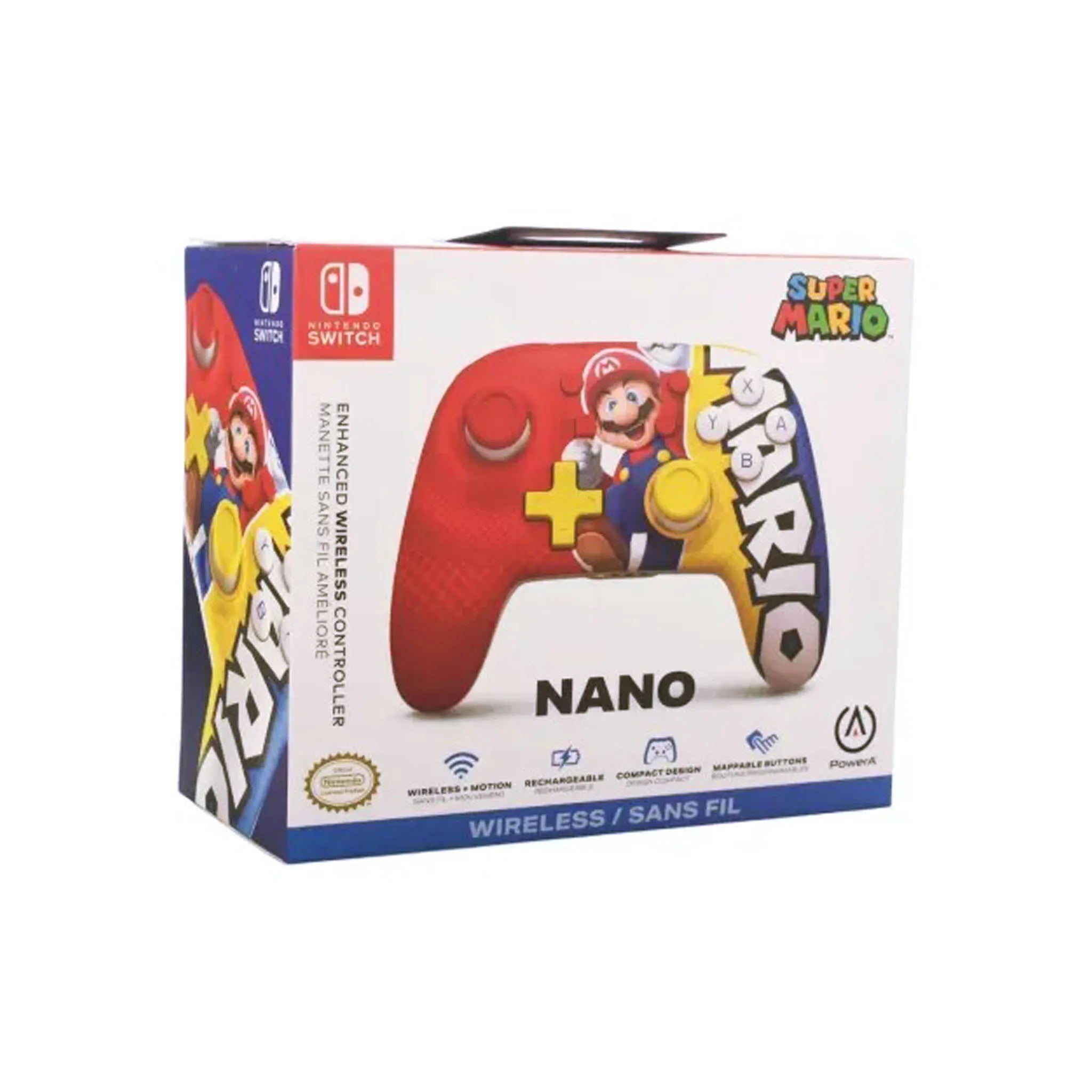 Manette nano sans fil améliorée PowerA « Mario Victory » Nintendo Switch