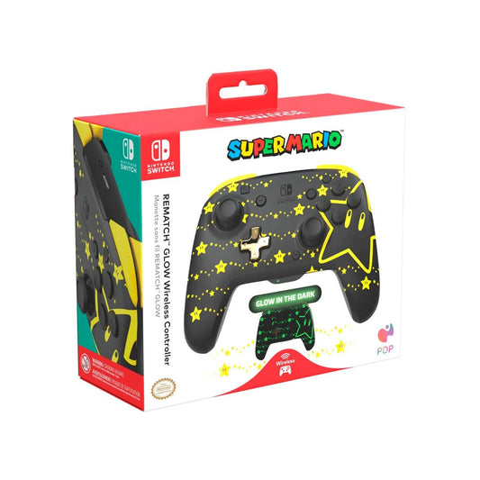 Nintendo Switch Super Mario Rematch Glow Wireless Controller Super Star