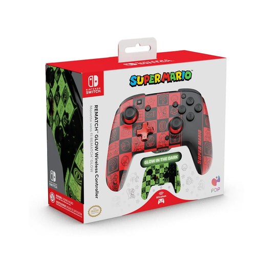 Nintendo Switch Super Mario Rematch Glow Wireless Controller Super Icon