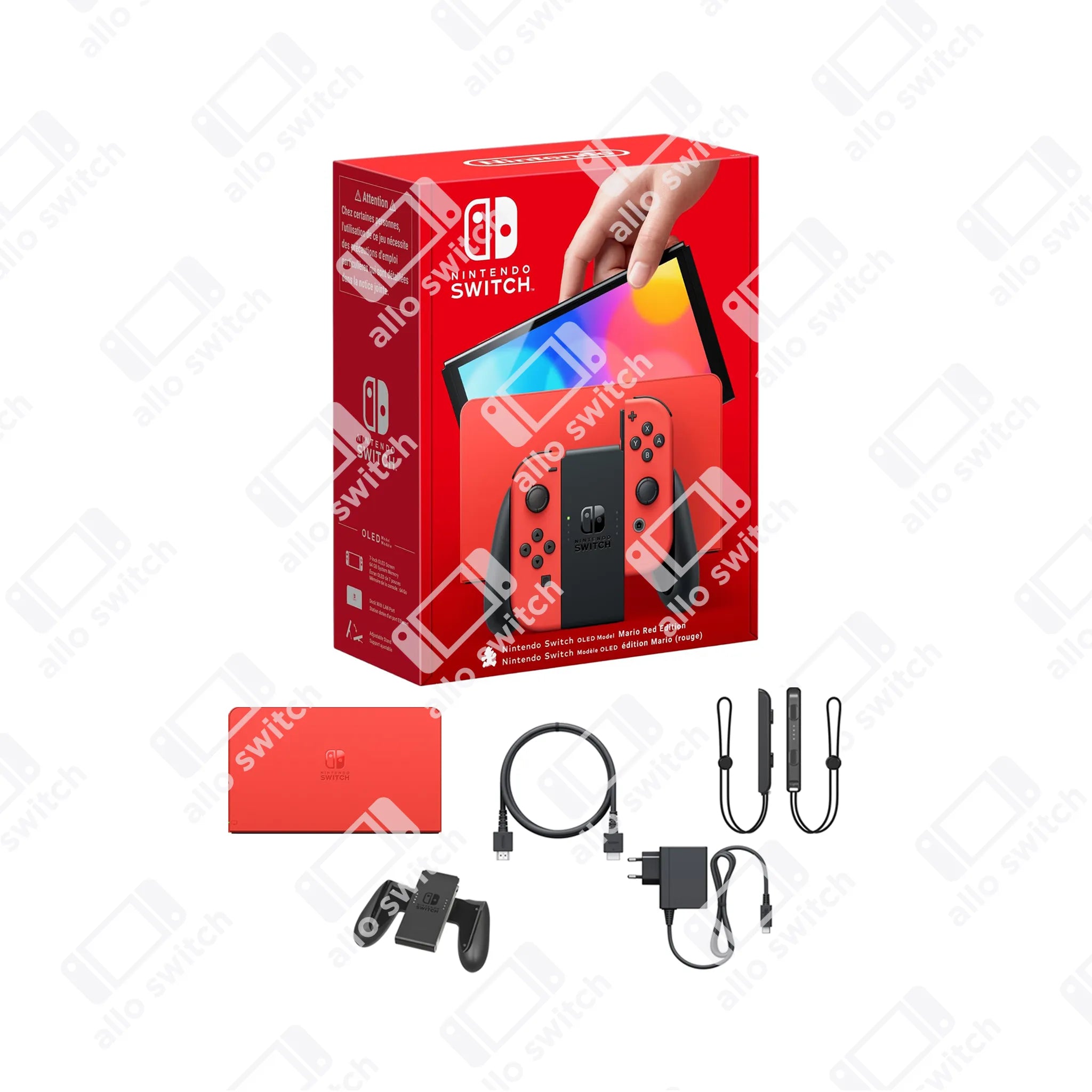 Nintendo Console Switch - Modèle OLED Edition Mario (rouge)