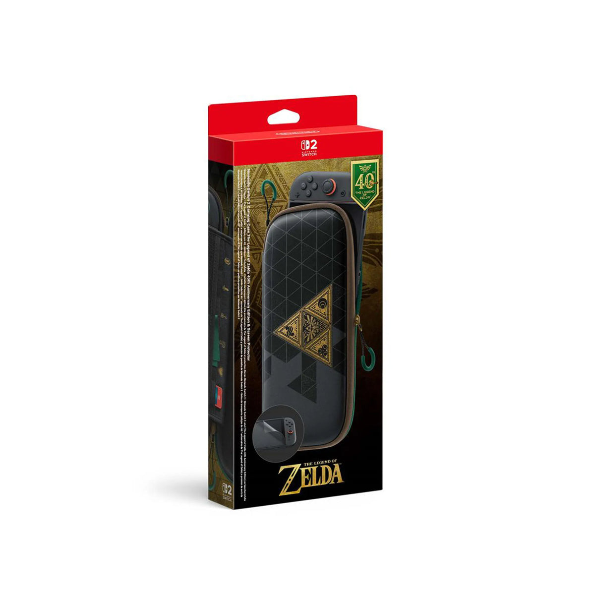 Nintendo Pochette de Transport Edition 40e Anniversaire de The Legend of Zelda et Protection d’écran Switch 2