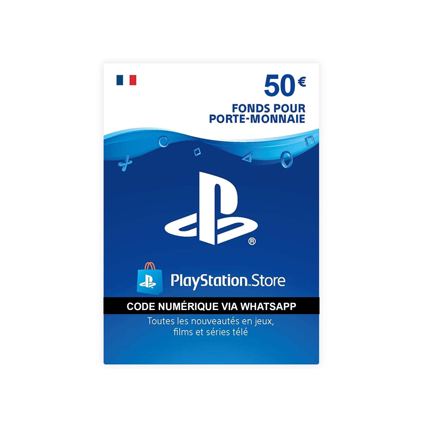 Carte PlayStation Store 50€ via whatsapp