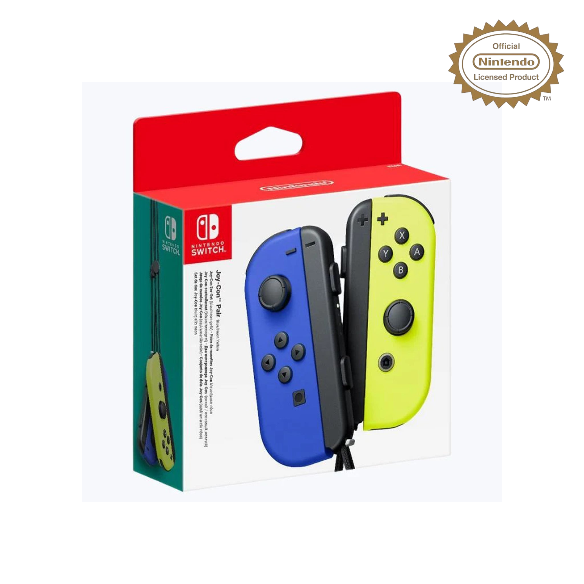 Paire manettes Joy-Con Bleu Néon Jaune Néon Nintendo Switch - Produit Officiel