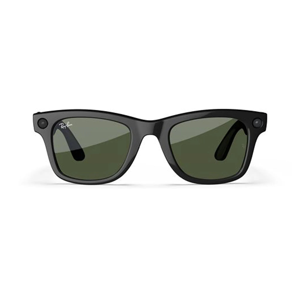 RAY-BAN Meta Wayfarer Noir Brillant / Verres Vert