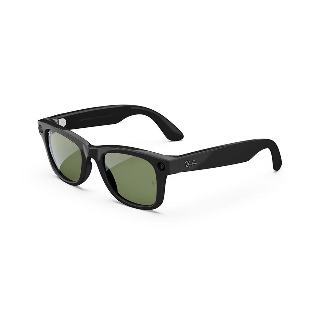 RAY-BAN Meta Wayfarer (Noir Brillant / Verres Vert G 15)