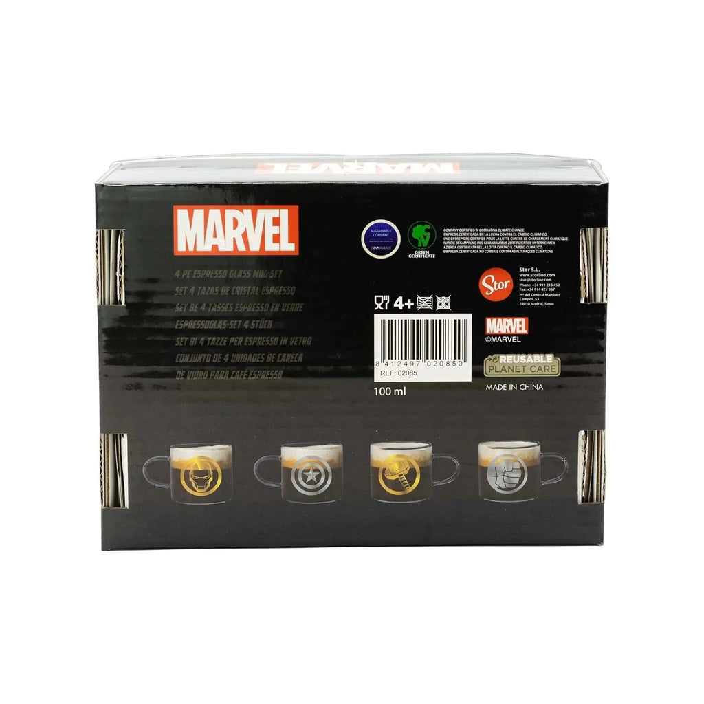 SET DE 4 TASSES À ESPRESSO DÉCORÉES MARVEL