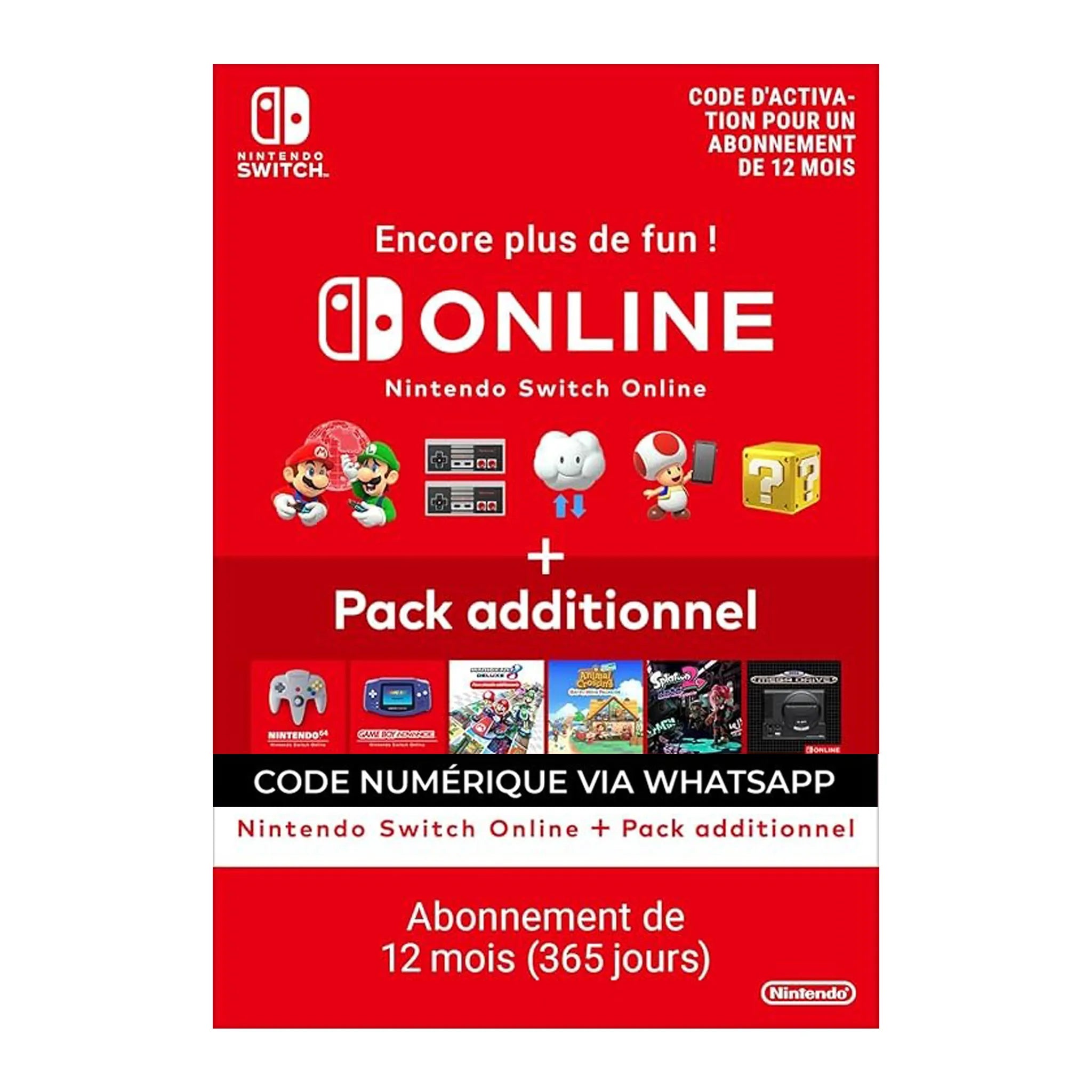 Switch Online + Expansion Pack (Individual Membership) - Standard | Nintendo Switch – Code jeu à télécharger