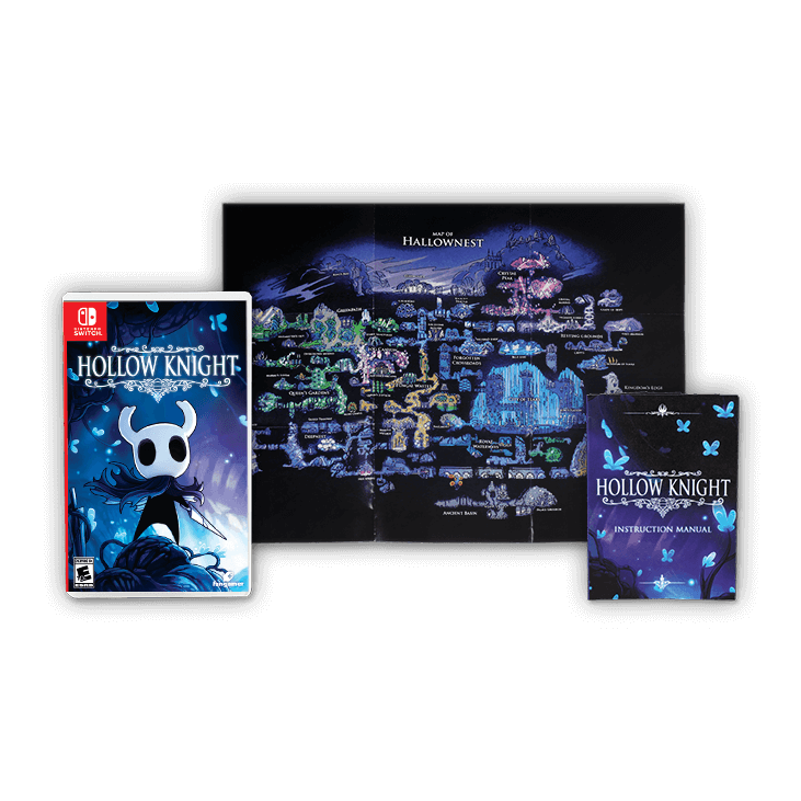 Hollow Knight Nintendo Switch complet avec boîte, manuel et carte
