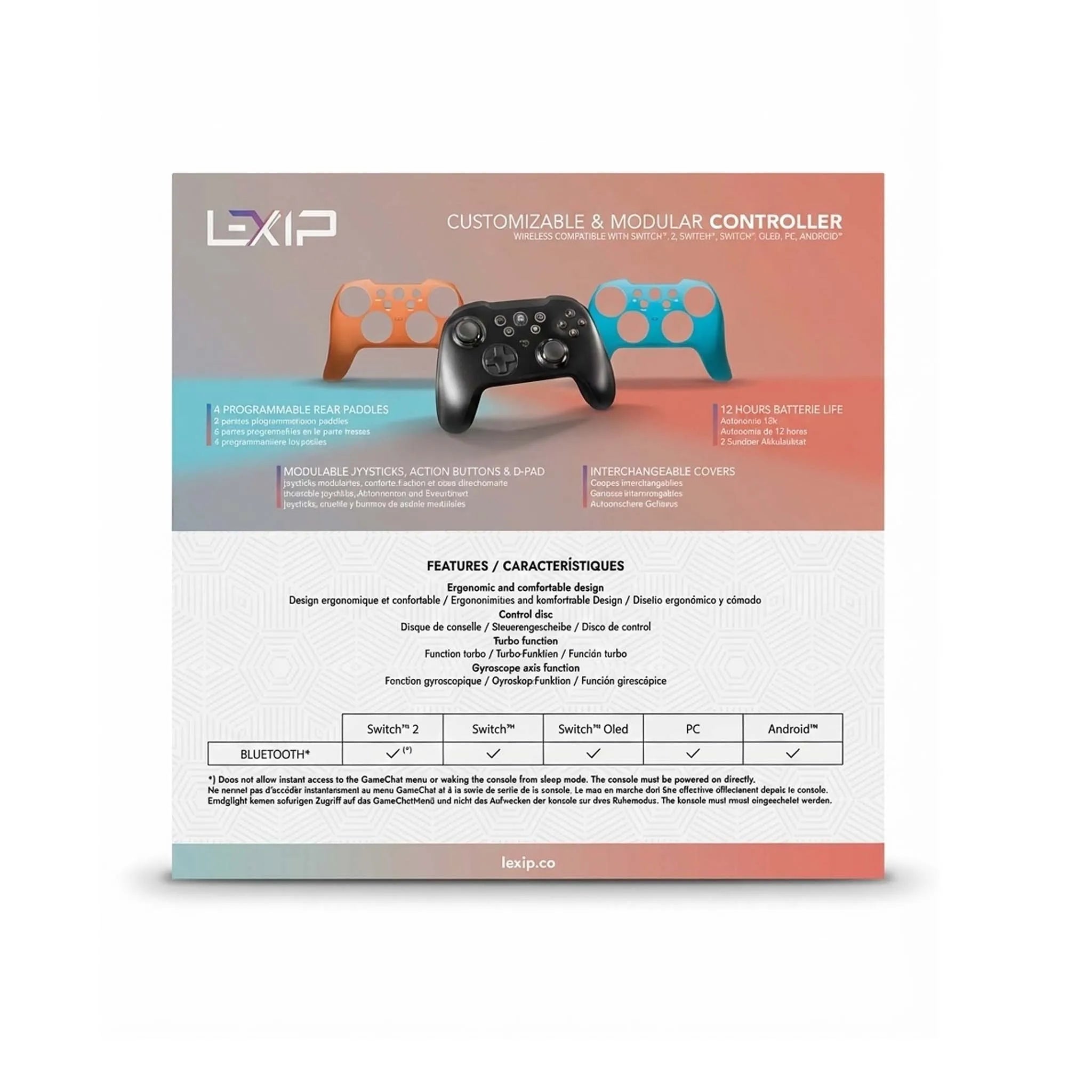 Manette Lexip sans fil pour Nintendo Switch / Switch 2