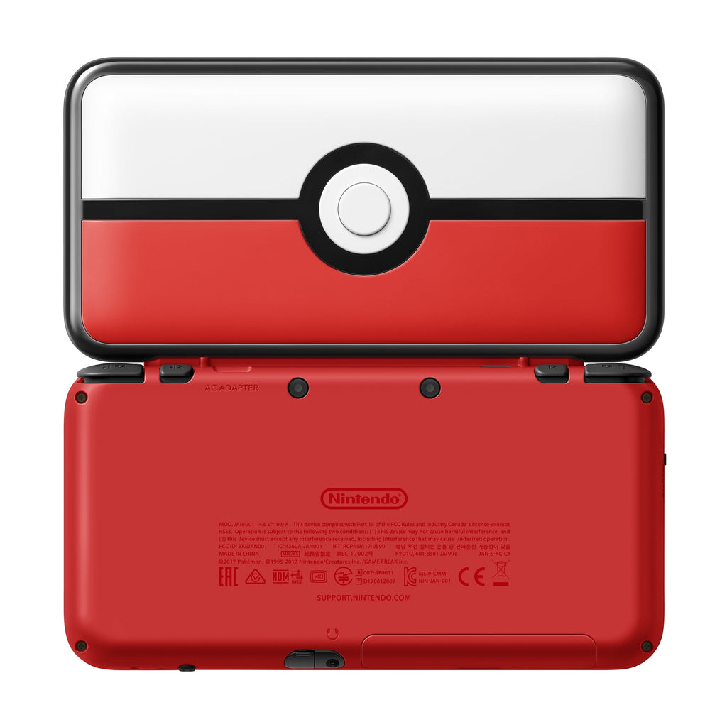 New Nintendo 2DS XL Poké Ball Edition - vue avant et arrière