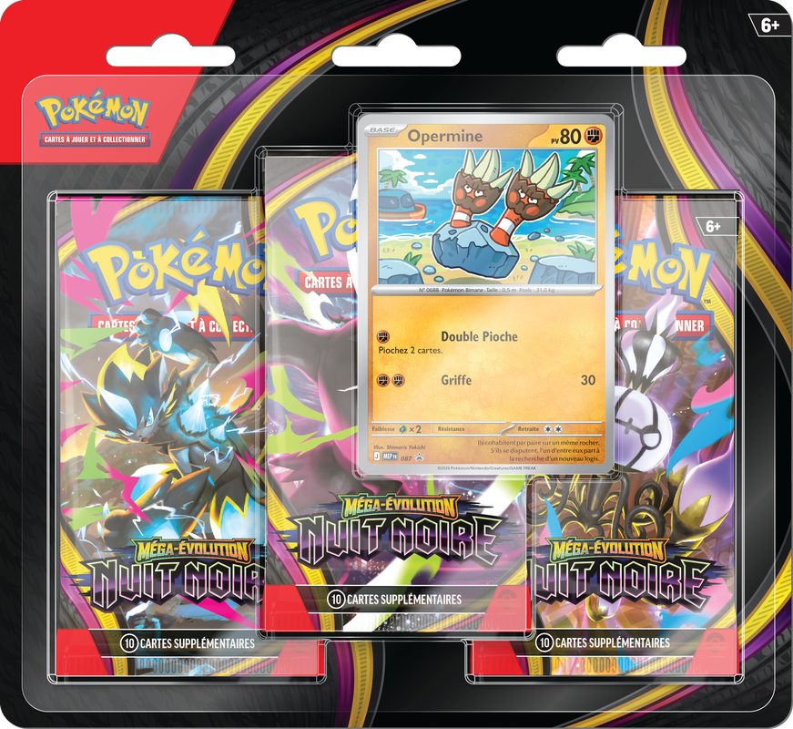 Pokémon ME05 Méga-Évolution Nuit Noire Tripack Opermine