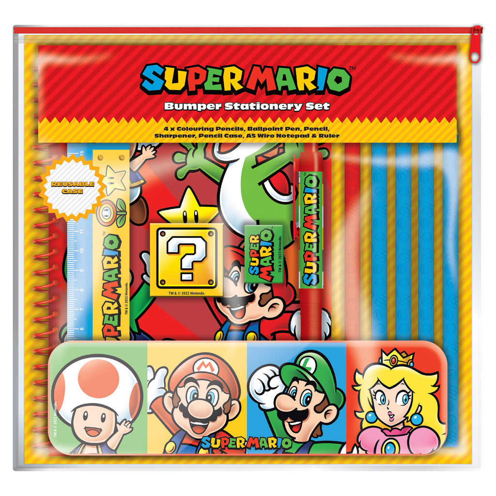Super Mario Core Colour Block Bumper Stationery Set SR74118