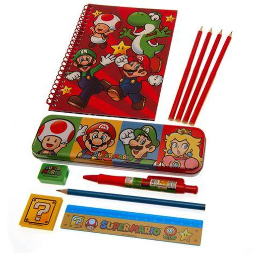Contenu du pack Super Mario Core Colour Block Bumper Stationery Set